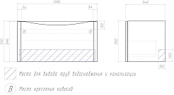Vigo Тумба под раковину Glem 700-0-1 подвесная белая – фотография-8